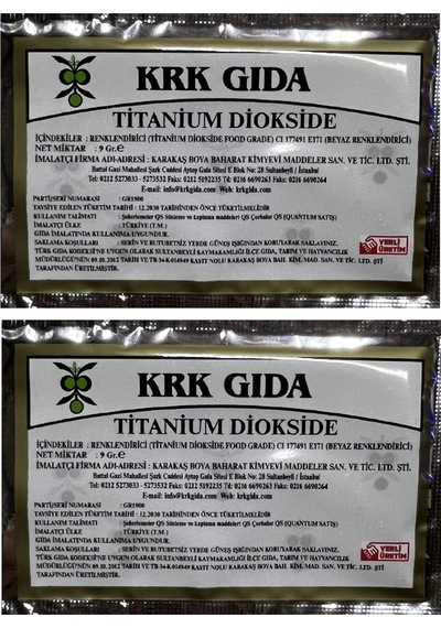 Gıda Boyası Toz Beyaz Renklendirici 9 Gr 2 Adet