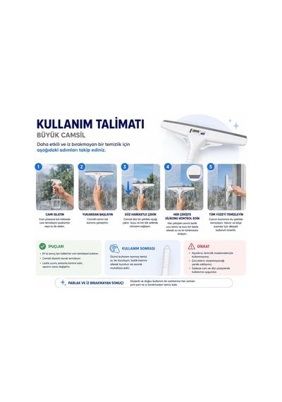Büyük Cam Sil 33 Cm Profesyonel Silikon Cam Çekçek, Ayna, Duşakabin, Fayans Ve Araç Camı İçin İz Bırakmayan Cam Temizleme Aparatı Çekpas, Mop, Camsil, Çek Pas, Gri Diğer