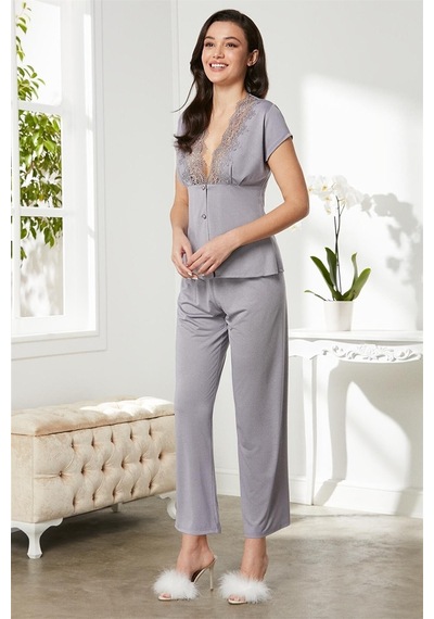 Pierre Cardin 5325 Kadın Penye Dantelli 6'lı Çeyizliktakım-royal ROYAL