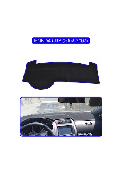Honda Cıty 2002-2007torpido Koruma Halısı Mavi Kenar