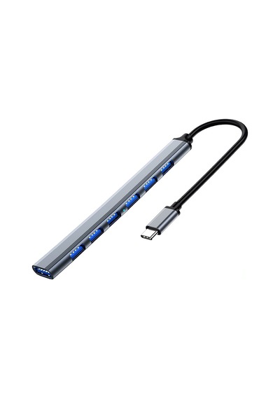 Type-C to 6xUSB 2.0 1xUSB 3.0 Port Çoğaltıcı Hub 7in1 OTG Adaptör - AL3576