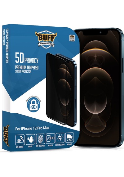 Buff Apple Uyumlu iPhone 12 Pro Max 5D Privacy Ekran Koruyucu Buff Apple Uyumlu iPhone 12 Pro Max 5D Privacy Ekran Koruyucu