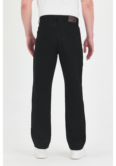 Polo State Erkek Baggy Fit Kot Pantolon Siyah Siyah