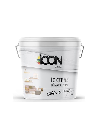 Icon Silikonlu Mat Iç Cephe Boyası 7,5 Lt.