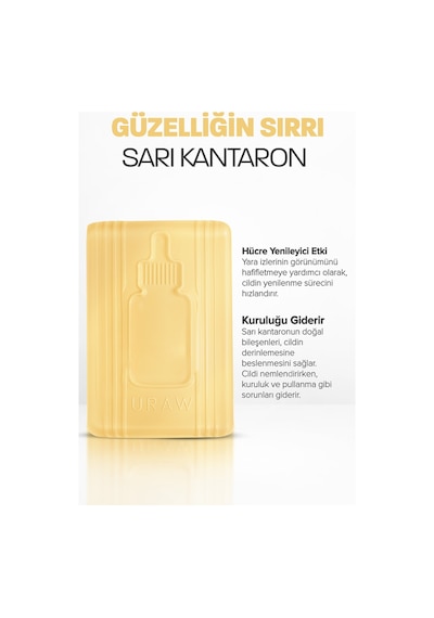 Uraw Leke Karşıtı ve Ton Eşitleyici Sarı Kantaron Sabunu 100 G