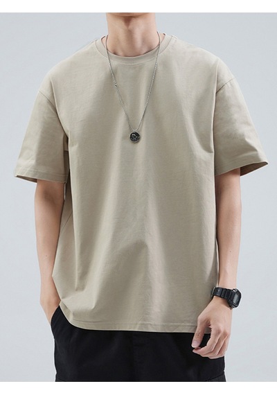 Uyguntarz Unisex Basic Model 5'll Tshirt Bej