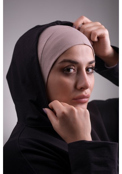 Hürrem Bone Vizon Pratik Hazır Geçmeli Bone Viskon Kumaş Hijab Spor 2106_10 Vizon