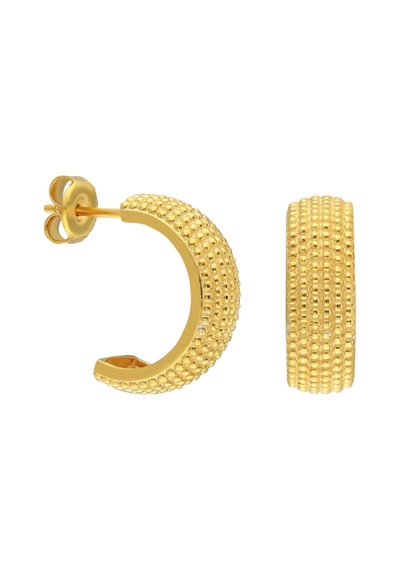 Nokta Halka Küpe 719852 Gold Gümüş