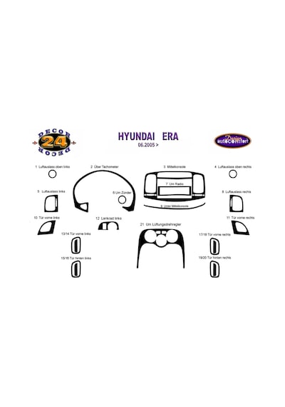 Hyundai Accent Era Konsol/Maun Kaplama 2006+ 24.Prç (508601660)