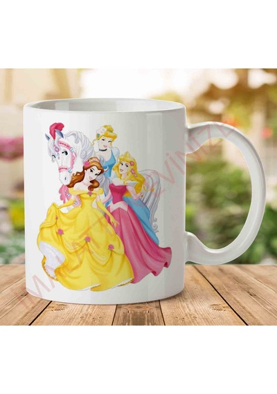 A2359 Princesses Çizgi Film İki Tarafı Baskılı Kupa Bardak.jpg