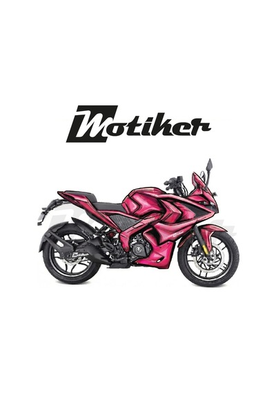 Bajaj Pulsar Rs200 Airbrush Pembe Tasarım Kaplama Sticker Etiket