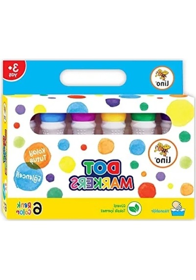 6'lı Yıkanabilir Boya Seti - Lino Dot Markers