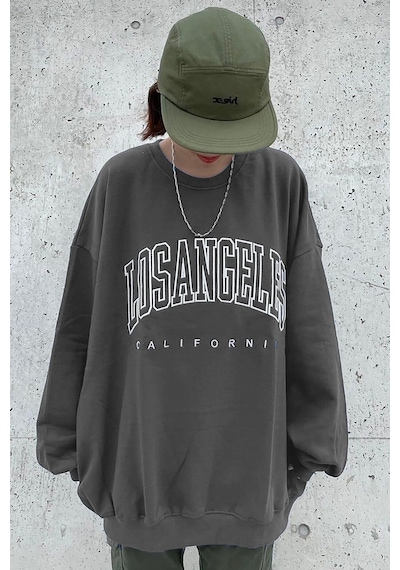 Mad Girls Füme Baskılı Oversize Kadın Sweatshirt Mg780