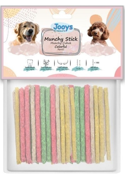 Jooys Renkli Munchy Çubuk Köpek Ödül Kemiği 100'lü