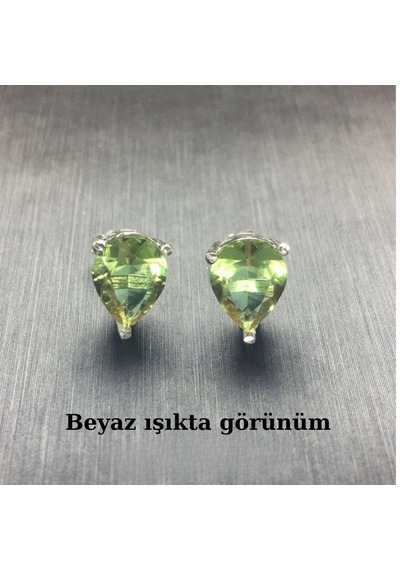 Sevgililer Günü Hediyesi Damla Model Zultanit Gümüş Kadın Küpe 7 MM