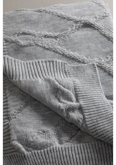 Espuma De Mar Gri Tek Kişilik Battaniye 160x220 37131 Gri
