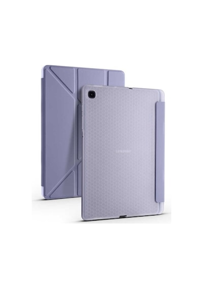 Galaxy Uyumlu Tab S6 Lite P610 Kılıf Zore Tri Folding Smart With Pen Sta