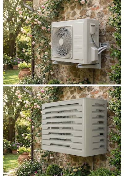 Klima Motoru/dış Ünite Gizleme/koruma Kafesi Xl 120x62x150 H Radius Gri