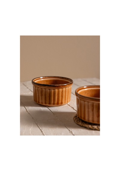 Madame Coco Kleby 2'li Natural Sufle Kabı - Turuncu - 10 Cm