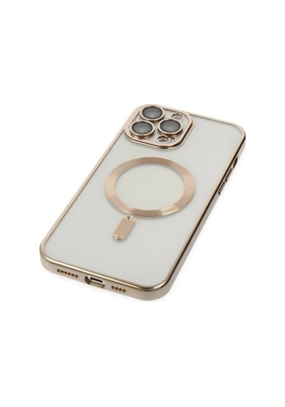 Ally Apple     Uyumlu iPhone 14 Pro 6.1inç Renkli Kenar Lazer Çerçeveli Magsafe Silikon Kılıf- 5775