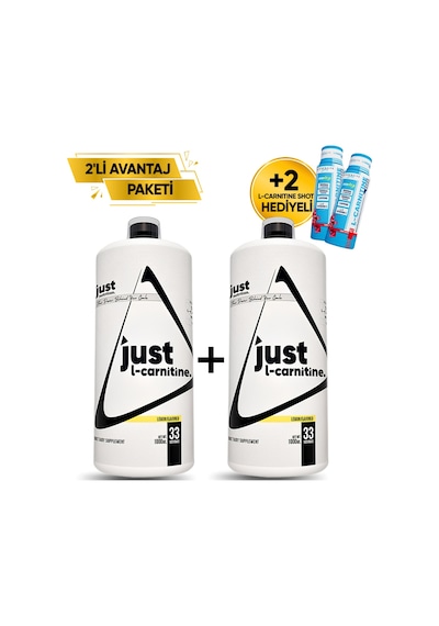 Just Nutrition L-carnitine 1000 Mg 1000 Ml 2 Li Avantaj Paketi 33 Servis Limon + 2 X L-karnitin Shot
