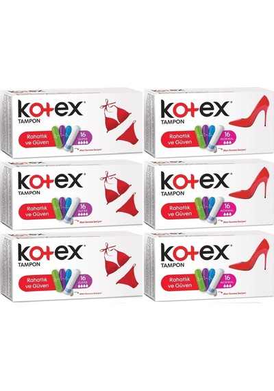 Kotex Tampon Süper - Normal 96 Lı Karma Set 6pk 16
