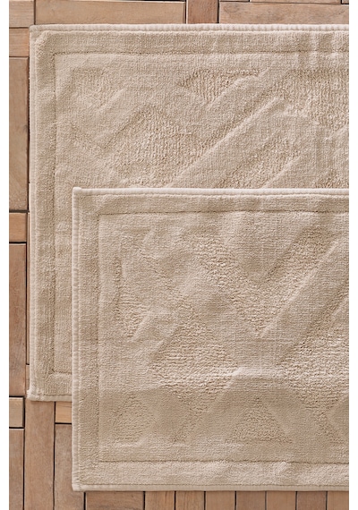Yataş Bedding Milo Banyo Paspası Seti - Bej (50x60 cm + 60x100 cm) Bej