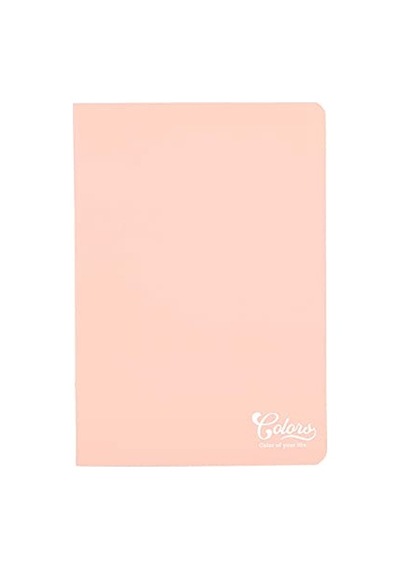 Colors A5 60 Yaprak Çizgili Defter, Somon Açık Gri