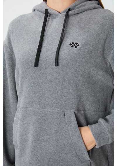 Tommy Life Gri Melanj Kalın Yumuşak Dokulu Kapüşonlu Oversize Nakışlı Polar Kadın Sweatshirt - 97292 Gri Melanj Tommy Life Gri Melanj Kalın Yumuşak Dokulu Kapüşonlu Oversize Nakışlı Polar Kadın Sweatshirt - 97292 Gri Melanj