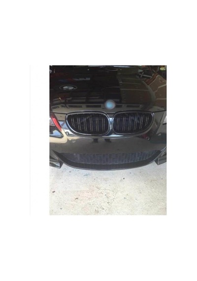 Bmw E60 İçin Uyumlu M5 Ön Böbrek Panjur Piano Black 2003- 2009 Çift Tırnak