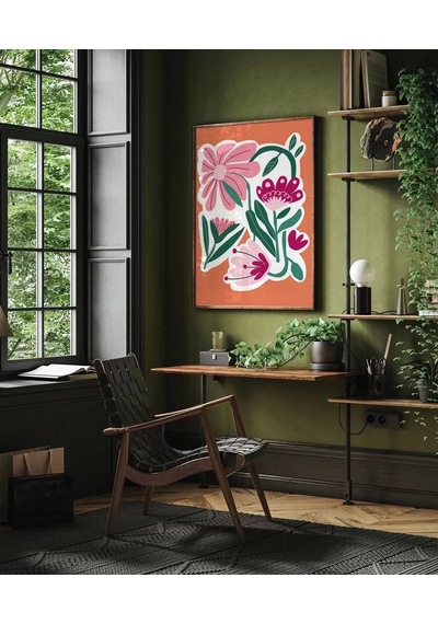 Çerçevesiz Poster Floral Enerji