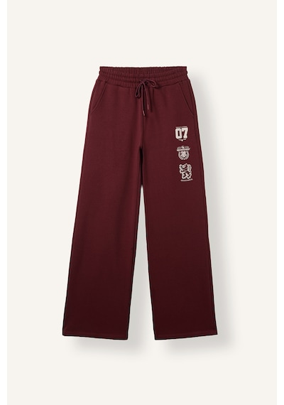 Defacto Harry Potter Wide Leg Beli Bağcıklı Baskılı Kalın Kumaş Eşofman Altı I3173ax26aubr98 Bordo-br98