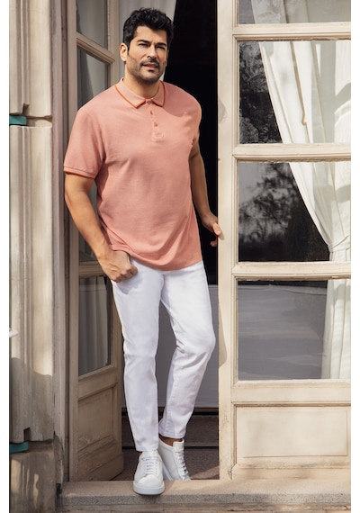 AC&Co / Altınyıldız Classics Erkek Beyaz 360 Derece Her Yöne Esneyen Slim Fit Dar Kesim Diyagonal Desenli Pantolon Çok Renkli
