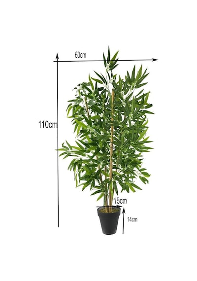 Yapay Ağaç 4 Gövdeli Bambu Ağacı 110Cm 1.Kalite Yapay Çiçek