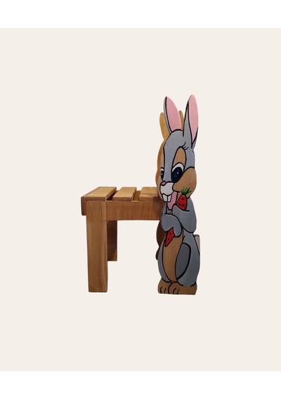 Rabbit Ahşap Tamamı El Yapımı Çocuk Sandalyesi