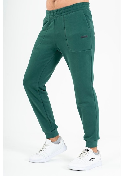 Maraton Sportswear Regular Erkek Ribana Paça Basic Yeşil Eşofman Altı 21815 Yeşil