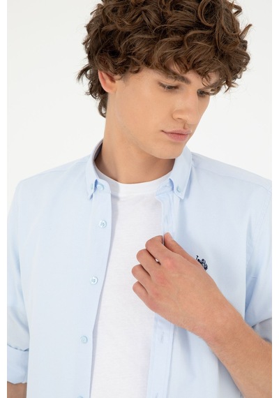 U.s. Polo Assn. Erkek Açık Mavi Gömlek Basic 50288629-vr003 Mavi