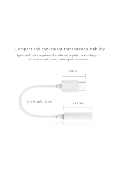 1744 Type C To 3.5mm Kulaklık Ses Çevirici Dönüştürücü Usb Type-c Male To 3.5 Mm Female Stereo Audio Adapter Aux