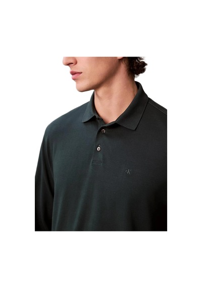Calvin Klein Lv040em909 Ls Supima Cotton Solid Erkek Polo Tişört Yeşil