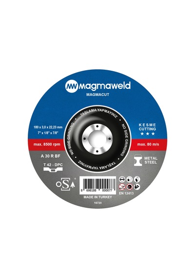 Magmacut Kesme Taşı-bombeli 180 X 3.0 X 22 mm
