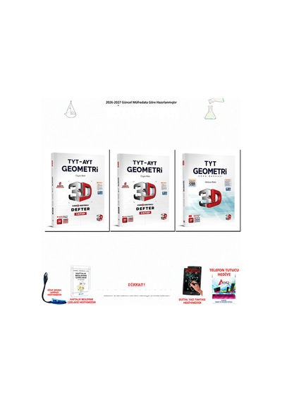 3d Tyt Geometri Tam Hazırlık 3 Ki 3 Kitap Seti