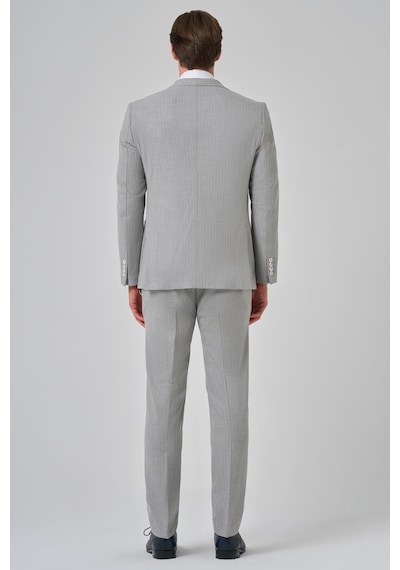 Morven Erkek Gri Poliviskon Trend Çizgili Slim Fit Sivri Yaka Kruvaze Takım Elbise 26ms001007100 Gri Morven Erkek Gri Poliviskon Trend Çizgili Slim Fit Sivri Yaka Kruvaze Takım Elbise 26ms001007100 Gri