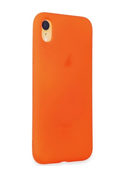 Apple İphone Xr Kılıf First Silikon - Parlak Turuncu 0.2M-Çok Renkli