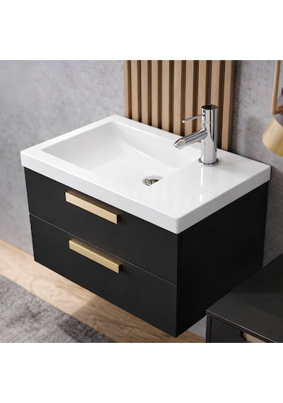 Turavit İda Dikdörtgen Etajer Uyumlu Beyaz Lavabo 28x45 Cm Id0703 Beyaz