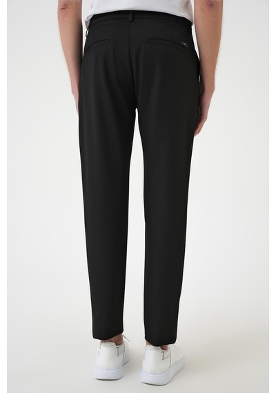 Efor Comfort Fit Beli Lastikli Pileli Siyah Jogger Pantolon P 1182 Siyah