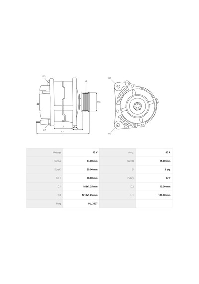 12v Alternatör Dinamo Mıtsubıshı Tipi 90 A C-l-fr Hyundaı I20/ı30/ı40/ıx20-kıa Ceed/rıo/venga