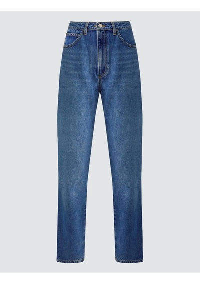 Jimmy Key Mid Rodeo %100 Pamuk Rahat Kesim Yüksek Bel Bol Paça Denim Pantolon 5sw183560986 Çok Renkli