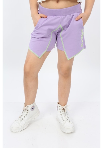 Toontoy Kids Toontoy Kız Çocuk Mood It S A Good Nakışlı Şort Lila