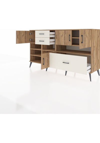 Kronos Konsol 7 Raflı 3 Çekmeceli 4 Kapaklı 176x59x99 Çam-çam/ayt Çam-çam/aytaşı