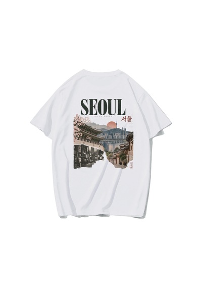 Brz Collectıon Brz Collection Unisex Oversize Seoul T-shirt Beyaz